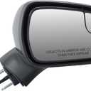 Right Passenger Side Mirror Compatible with Ford Fusion 2016 2017 2018 2019 2020 2021 2022 Mirrors with Power Manual Folding Black 3Pins