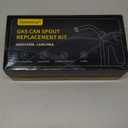 Gas Can Spout Replacement Kit, Gas Can Nozzle Replacement (3 Kit-Yellow) All gaskets are installed and ready to use upon receipt. For 1/2/5/10 gallon gas can. Easy and convenient to use