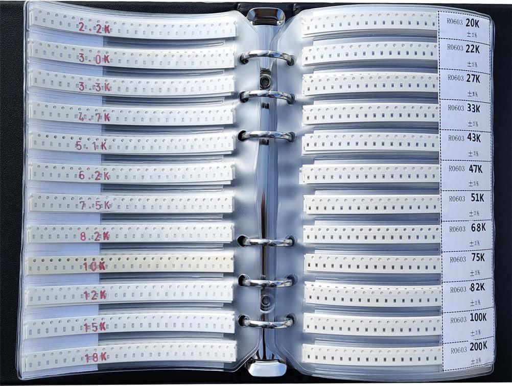 0603 and 0402 0-10M Each Type 70 Values(50pcs/Value) Resistor Kit SMD SMT Chip Resistors Sample Book