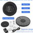 AISITIN 3.5W Solar Fountain Pump for Water Feature Outdoor DIY Solar Bird Bath Fountain with Multiple Nozzles, Solar Powered Water Fountain for Garden, Ponds, Fish Tank and Aquarium