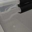 HOMZ 2-Pack Latching Lid, Large Clear Plastic Storage Bins w/Lids, 112 Quart, Gray Latch - Stackable Container Boxes for Home, Bathroom, and Office Organization