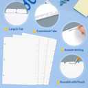 SUNEE Binder Dividers with Tabs for 3 Ring Binder, 8.5 x 11 Paper White Binder Dividers Blank with 8 Tabs, 12 Sets Page Dividers for School, Office and Home, 96 Dividers