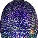 Modern 3D Fireworks Pendant Light Colorful Pendant Lights Colorful Glass Fireworks Art Pendant Light Unique Fixture for Kitchen Island Restaurant Living Room Bedroom (Dia8.6 x H12.6, Bulb Incl.)
