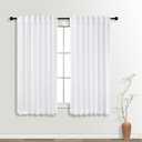 Back Tab Linen Sheer Curtains (108*52, 2 Panel)