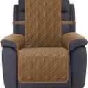 Ameritex Waterproof Nonslip Recliner Cover Stay in Place, Dog Chair Cover Furniture Protector, Ideal Recliner Slipcovers for Pets and Kids (Camel, 30")