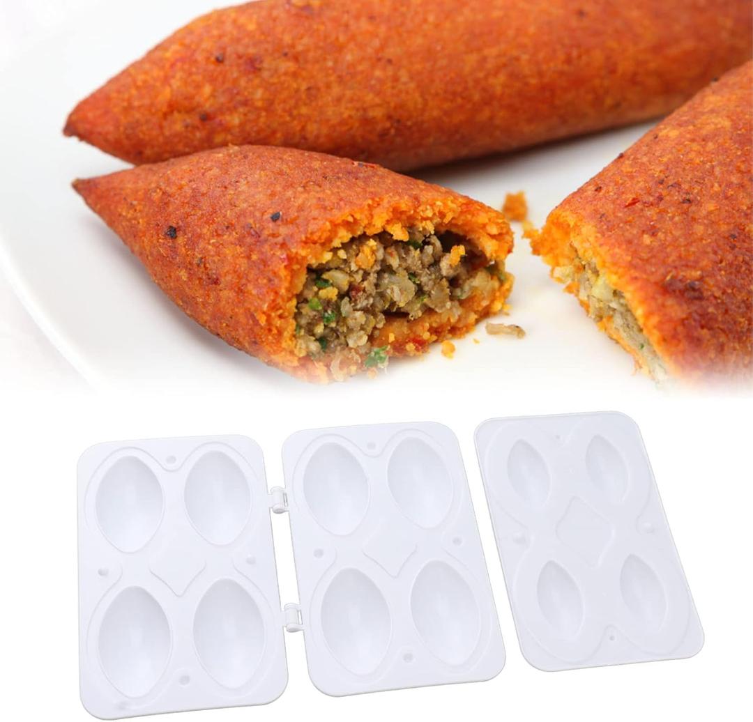 2Pcs Meatball Mould,Manual Meatloaf Mould Processor Maker DIY Press Filling Cooking Making Tool 4 Grid