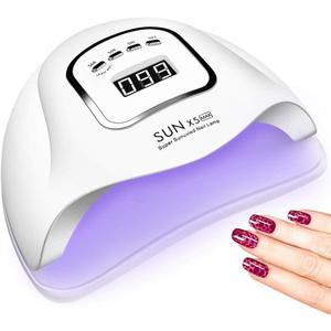 UV LED Nail Lamp 150W, Professional Nail Dryer Gel Polish Light, UV Nail Light with 4 Timer Setting, Nail Polish Curing Gel LED Dryer, Professional Nail Art Tools with Automatic Sensor (X5)