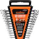 HORUSDY 12-Piece Metric Wrench Set | Combination Wrench Set with Organizer | 12 Point | 8mm - 19mm | Chrome Vanadium Steel