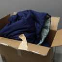 Homelike Moment Twin Comforter Duvet Insert- Blue Down Alternative Bed Comforter Twin Size, Lightweight Bedding Comforters Quilted Soft All Season Reversible Navy/Light Blue