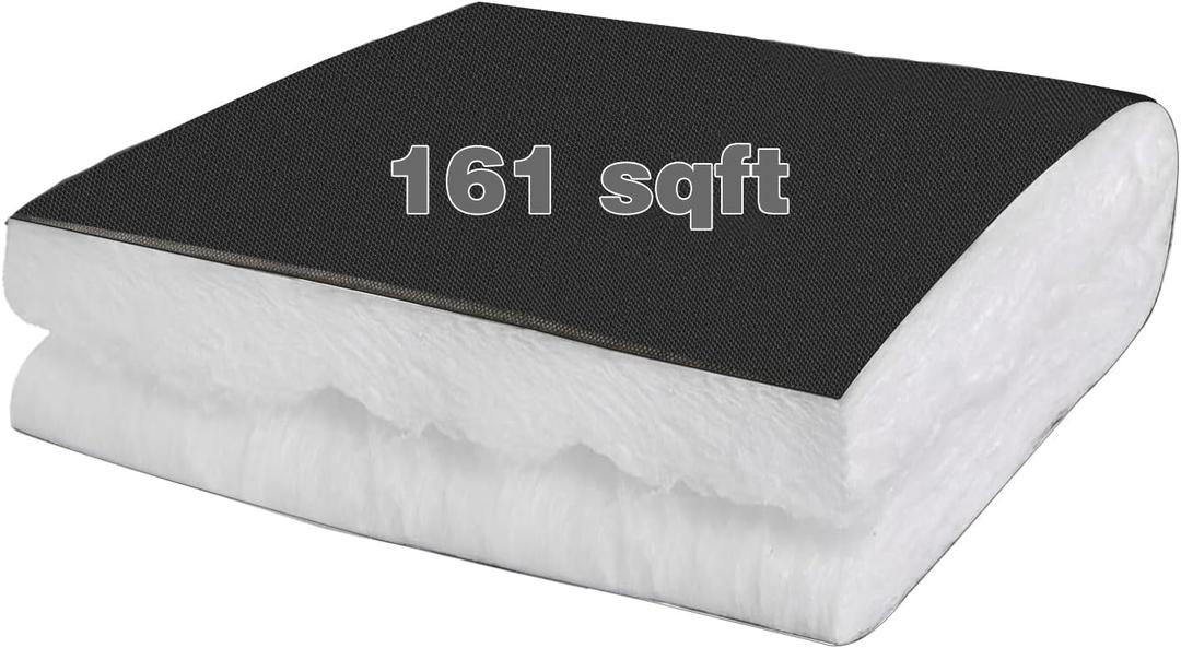 161 SQFT Automotive Camper Van Insulation, Water-Resistant Thermal & Sound Barrier, RV Camper Insulation 59" x 393" (4.9ft x 32.8ft) for Van Conversions, RVs, Trucks