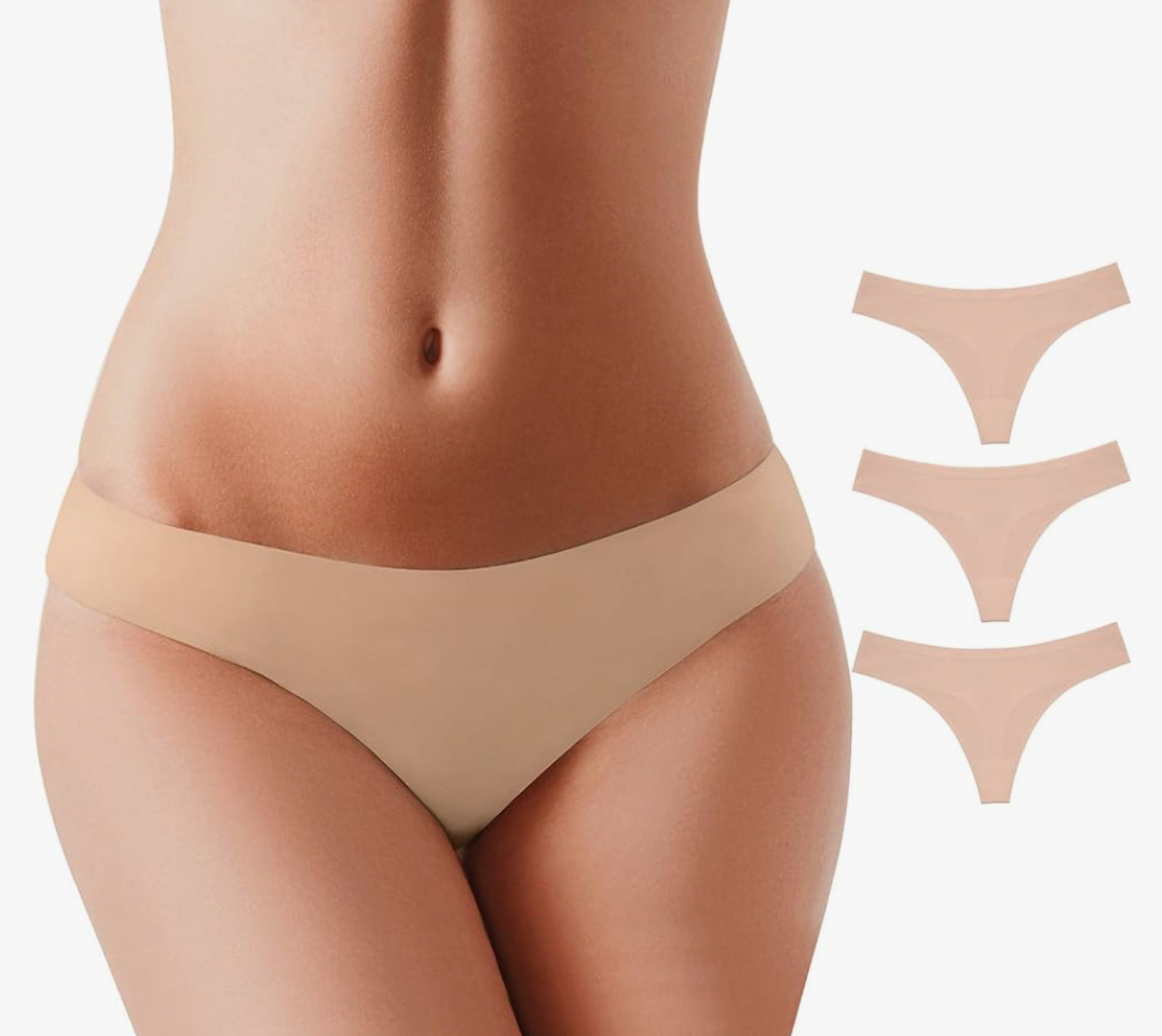 BUBBLELIME XS-XXL Sport Thong Panties Women Low Rise Sexy G-String No Show Bonded Breathable Underwear (6 Pack&3 Pack&1 Pack)