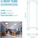 10 Pack T8 T10 T12 U-Bend Light Fixture,LED U Shaped Bulbs,18W(40W Equivalent),2200LM Super Bright,5000K Daylight,Dual-End Powered,Ballast Bypass,2FT LED U Bent Light Bulb for Office,School