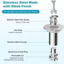 Universal Bathroom Sink Drain Strainer Hair Catcher Upgraded with Visible Top Stainless Basket, 3 in 1 Pop Up Sink Stopper for 1.1''~2.36'' Sink Basin Hole, Chrome