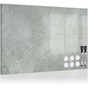Magnetic Dry Erase Board, 24'' x 18'' Decorative Magnetic Board for Wall, White Board Magnet Board Display Board, Concrete