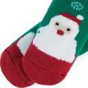 American Trends Baby Slipper Socks Christmas Toddler Fuzzy Socks Warm Fleece Non Skid Winter Socks (0-6 Months, Red Deer)