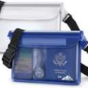 HEETA 2-Pack Waterproof Fanny Pack Pouch Dry Bag for Phone Passport Purse | Adjustable Waist Strap, for Swimming Kayaking Boating Paddle Board Accessories Camping Beach Vacation Cruise Ship Essentials, 9 inches x 6.7 inches x 0.04 inches