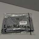 LucMatton Men's Gingham Short Sleeve Button Down Shirt Cotton Regular Fit Plaid Dress Shirts with Pocket XL