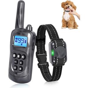 No Shock Dog Training Collar with Remote 2000ft, Smallest and Lightest Dog Vibration Collar for Small Dogs 5-15lbs, Beep and Vibrate Only, Safety Lock, Waterproof, Vibrating Dog Collar-No Prongs, Grey