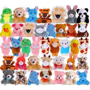 Destlife 38 Pack Mini Stuffed Animals, Small Stuffed Animals Bulk, Plush Bulk Keychain for Kids, Classroom Treasure Box, Claw Machine Toy, Easter Basket Stuffers, Carnival Prizes Gift
