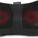 Brookstone Shiatsu Neck and Lumbar Massager, Deep Kneading Massage Pillow with Heat - Neck, Shoulder, Leg, Lumbar Portable Massager, Electric Massage Pillow for Home Office Car