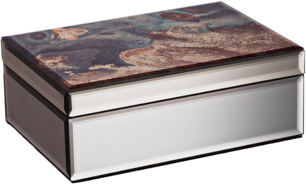 Jewelry Organizers and Storage - Box with Removable Tray, Organizer for Women, Storage for Earrings, Bracelets, Rings (OceanGlow)