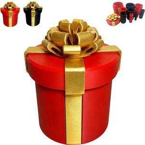 Annoying Nested Screw Gift Box, Annoying Gift Box, 10 Layer Reusable Prank Gifts Boxes for Cash and Small Surprises,Funny Money Puzzle Boxs for Birthday Christmas White Elephant Party (Red Gold)