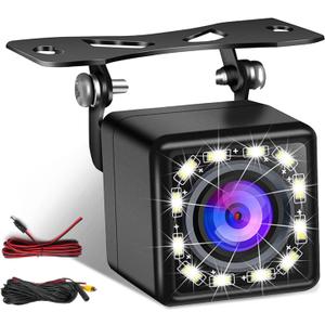 Waterproof Car Rear View Camera 170 Wide Angle HD CCD 12 LED Night Visions Backup Reversing Parking Cameras Car-Styling for Universal Cars, SUV, Trucks, RV and More