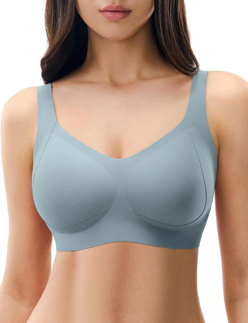 Womens Seamless Wireless Bras Supportive Push Up Bralettes (S)