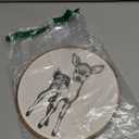 Hxlac Vintage Deer Round Wall Art Framed