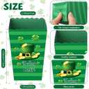 Tenceur 12 Pcs St. Patrick's Day Paper Popcorn Boxes Shamrock Mini Party Boxes Green St. Patrick's Day Treat for Irish Holiday Party Favors Decorations Goodie Candy Cookie Sweet Containers