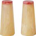 Creative Co-Op 2-Tone Resin Salt and Pepper Shakers, Marbled Orange and Pink, Set of 2