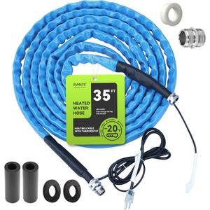 RVMATE Heated Water Hose for RV 35FT, -20  Antifreeze Heated RV Water Hose with Energy Saving Thermostat, for RV/Camper/Home/Garden, RV Accessories