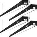 DAKASON 8FT LED Linear Light, 8Foot LED Shop Lights 100/80/60W 3/4/5000K CCT Selectable, 8Feet Commercial Bay Lighting Fixture for Office, Workshop, Gym, Market, Flush Mount Suspended ETL 4 Pack (Black)