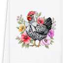 Coquette Bow Floral Chicken Kitchen Towels, Gifts for Chickens Lovers Hand Towels for Bathroom Decor, Chicken Mom Lady Gifts Dish Tea Towels for Kitchen Decor, 16x24 Inches