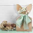 Affrolling 48 Set Boho Bow Easter Bunny Party Favor Bags DIY Bunny Gift Boxes with Neutral Bow Ribbon and Dried Flowers Rustic Paper Rabbit Ears Treat Bags Bulk for Easter Spring (Neutral Pastel)