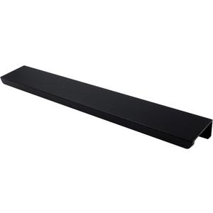 Jetland Cabinets Drawers Edge Pulls - 6-Pack, 8" Overall Length, Black, Concealed Tab Pulls for Kitchen Garage Cabinet Drawers, PW5018B203L