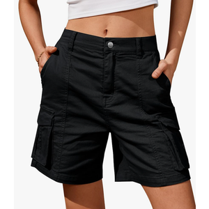 Time and Tru Shorts for Women Cargo Shorts Knee Elastic Waist Long Shorts Summer Casual, Size 6