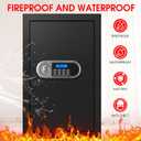 5.2 Cuft Large Safes for Home Use Fire and Water Proof, Anti-Theft Digital Security Safe Box With Programmable Keypad & Spare Keys, Home Safes Water and Fireproof for Money Valuables