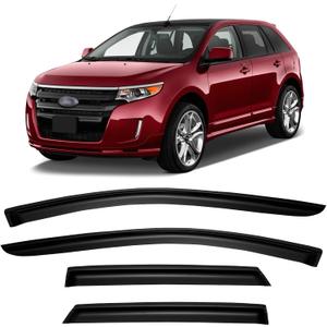 Window Rain Guards Visors for 2007-2014 Ford Edge, Out-Channel Window Vent Wind Shades Deflectors Shield for 07-15 Lincoln MKX