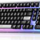 AUSDOM K98pro Wireless Silent Creamy Keyboard, Tri-Mode BT/2.4G/USB-C Computer Keyboard with Number Pad, RGB Backlit Media Knob Keyboard