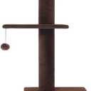 Cat Tree Floor to Ceiling Cat Tower with Adjustable Height (98-110 Inches), 5-Tier Carpet Cat Climbing Tower Tall Cat Trees with Platforms and Dangling Balls for Indoor Cats, Dark Brown