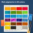 ARTISTRO Professional Watercolor Paint Set for Adults - 24 Pigment-Rich Colors, XL Pans, ASTM-I Lightfastness, High Tinting Strength Watercolor Set for Professionals made by Professionals