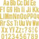 134 Pcs 5 Inch Bulletin Board Letters Colorful Alphabet Letters Numbers and Punctuation Cutouts Letters for Bulletin Board Wall Set for Display Board Chalkboard(Gold)