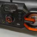 Portable Bluetooth Speaker with Subwoofer, Wireless Speakers with Booming Bass, FM Radio, RGB Lights, EQ, Stereo Sound, 10H Playtime, 30W Loud Speaker for Home, Outdoor, Party, Travel, Camping, Gifts (Black Orange)