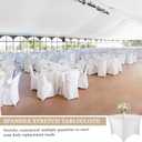 Preboun 8 Pack 72 Inch/ 6 FT Spandex Round Tablecloth Fitted Stretch Tablecloth Elastic Table Cover for Wedding Party Restaurant Banquet Cocktail and Halloween(White)