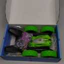 FREE TO FLY Remote Control Car for Boys 8-12: 2.4Ghz Electric Rechargeable Race Stunt Cars Double Sided 360 Rolling Rotating Rotation with Led Headlights (Green)