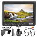 Neewer F100 7inch Camera Field Monitor HD Video Assist IPS 1280x800 HDMI Input 1080p with Sunshade and Ball Head for DSLR Cameras, Handheld Stabilizer, Film Video Making Rig (Battery Not Included)