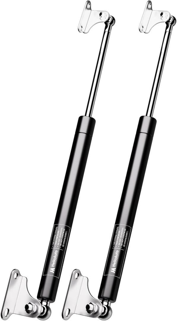 HelloAuto 28 inch 180lbs/801N Gas Struts Springs Shocks with L-Type Mounts for Heavy Duty Lid RV Bed Door Murphy Bed, Floor Hatch Door, Basement Floor Door, Set of 2