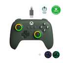 8Bitdo Ultimate C Hall Effect Joysticks/Hall Trigger Wired Controller with RGB Lighting Fire Ring, 3.5mm Audio Jack for Xbox Series X|S, Xbox One, Windows 10/11 - Officially Licensed (Dark Green)