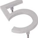 Montague Metal Products MHN-12-F-BA1-5 Solid Modern Floating Address House Numbers, 12", Polished Brushed Aluminum